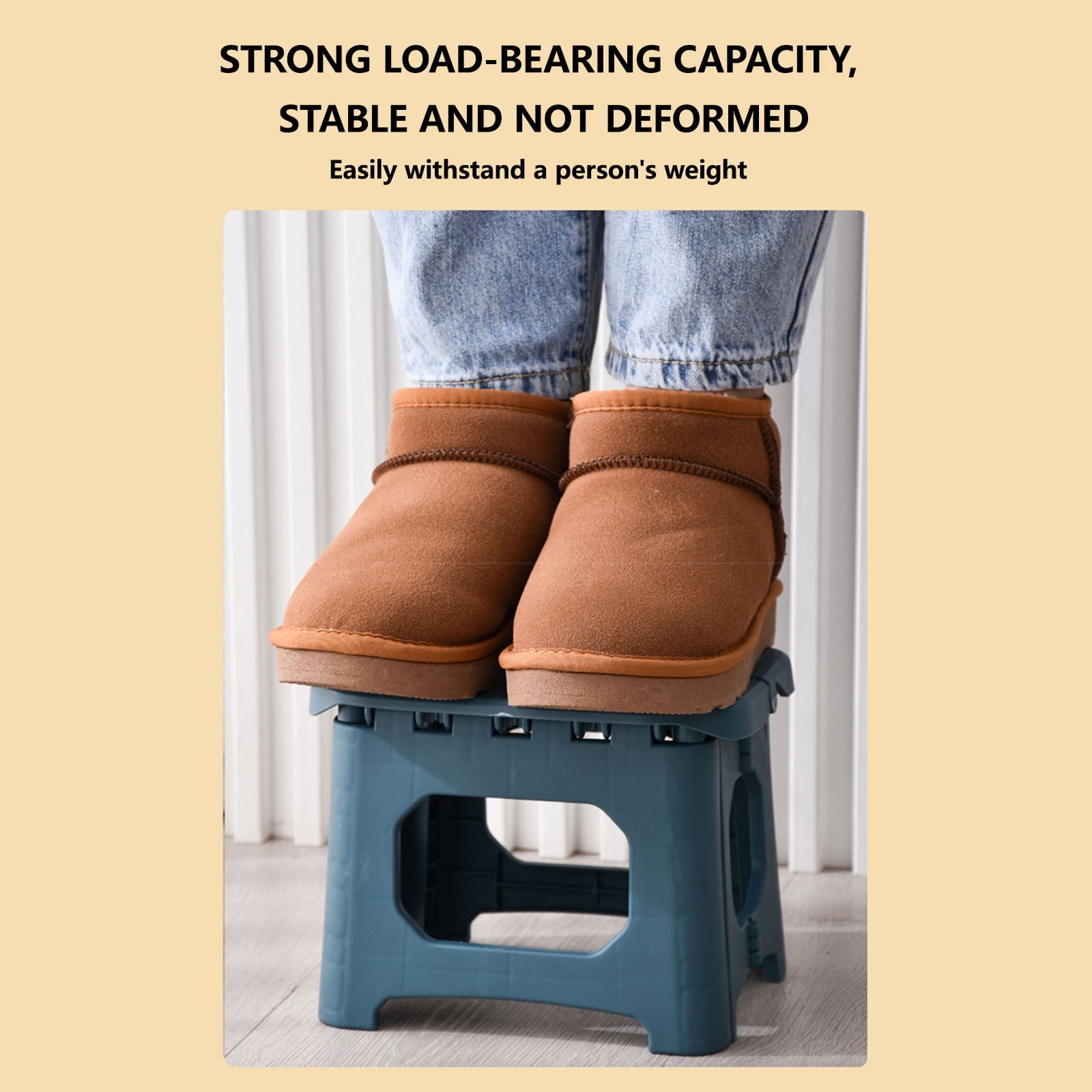Lolmot Folding Stool Outdoor Portable Heavy Duty Plastic Non Slip Chair For Camping Hiking Fishing BBQ Foldable Step Stool Collapsible Stool Walmart