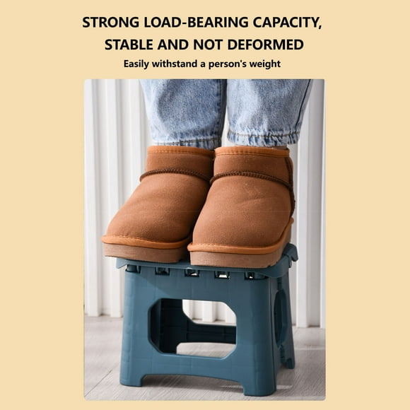 Birdeem Folding Stool Outdoor Portable Heavy Duty Plastic Non-Slip Chair for Camping Hiking Fishing Bbq Foldable Step Stool Stool