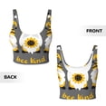 thumbnail image 6 of Goofa Bee Kind Printed Sports Bras for Women, High Impact Running Bra Workout Crop Tank Tops Longline Sports Bra Push up-, 6 of 9
