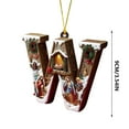 thumbnail image 3 of yulier Personalized 26 Initial Letter Christmas Ornaments, Nativity Scene Acrylic Hanging Pendant for Christmas Tree/Stockings, Religious Christmas Decorations, Xmas Gifts for Family, 3 of 7