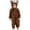 #0103-Brown, variant on Favoffer Baby Bear Ear Fleece Hooded Jumpsuit Winter Zipper Romper with Double-Sided Comfy Pajamas/Sleepwear for Home Sleep/Casual/Holiday Boys Girls Toddler Infant 3M-6Y