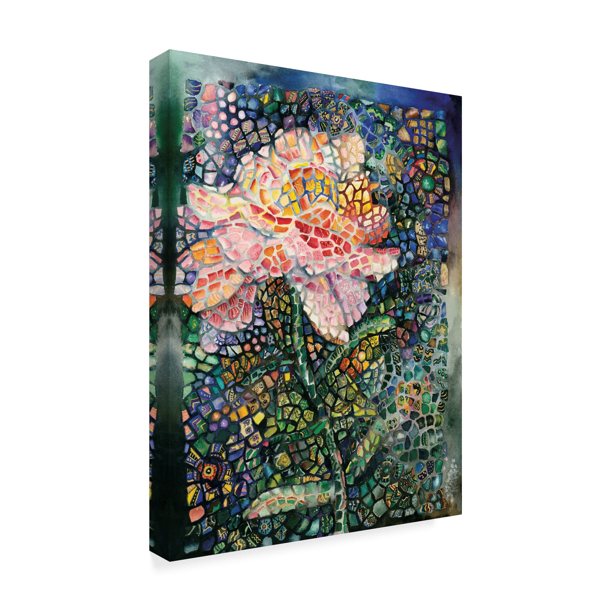 Trademark Fine Art 'Mosaic Flower' Canvas Art by Charlsie Kelly