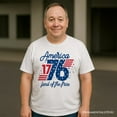 thumbnail image 5 of America 1776 Land of the Free T-Shirt, Vintage 4th of July Tee, 5 of 7