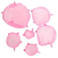 thumbnail image 3 of 6Pcs Food Sealing Lid Expandable Reusable Vegetable Fruit Sealing Cover for Kitchen UsePink, 3 of 7