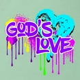 thumbnail image 2 of Wild Bobby, Graffiti Art God's Love, Inspirational/Christian, Women Racerback Tank Top, Mint, X-Large, 2 of 4