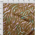 thumbnail image 3 of oneOone Cotton Poplin Brown Fabric Tropical Monstera Leaves Dress Material Fabric Print Fabric By The Yard 42 Inch Wide, 3 of 4