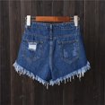 thumbnail image 7 of ClodeEU Women's High Waist Ripped Denim Shorts,Casual Distressed Frayed Hem Summer Jean Shorts,Y2K Streetwear Hot Pants Dark Blue,Women's Plus XXL, 7 of 7