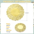 thumbnail image 2 of Uxcell 200 Pcs Servilletas de Papel de 5.5 Pulgadas Redondas de Encaje Decorativas, Papeles Desechables para Comidas y Fiestas, Dorado, 2 of 6