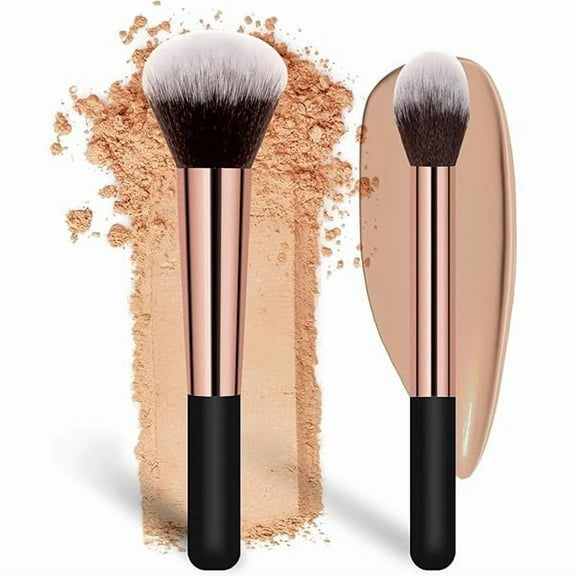 1888 Makeup Brushes Powder Foundation Brush Flawless Powder Brush Set with Highlighter Brush Blush Brush with Wooden Handle Perfect for Blending, Buffing Liquid, Powder, Foundation, Cream, Concealer