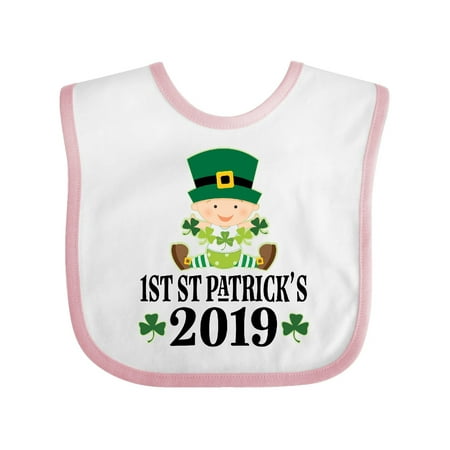 1st St Patricks Day 2019 Leprechaun Baby Bib