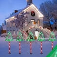 thumbnail image 3 of Outdoor Solar Christmas Decorations Lights, 5 in 1 Christmas Pathway Lights Outdoor Waterproof, LED Christmas Outdoor Lights for Yard Garden Decor (Christmas Tree), 3 of 8