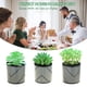 thumbnail image 5 of 3 uds planta verde artificial en maceta creativos pequeños adornos artificiales suculentas de simulación, 5 of 5