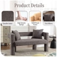 thumbnail image 4 of BISHE Modern Chenille Loveseat Sofa, Plush 2-Seater Couch for Small Spaces, Upholstered Accent Sofa Bed with Soft Fabric, Compact Apartment Sofa for Living Room & Bedroom, Grey, 4 of 9