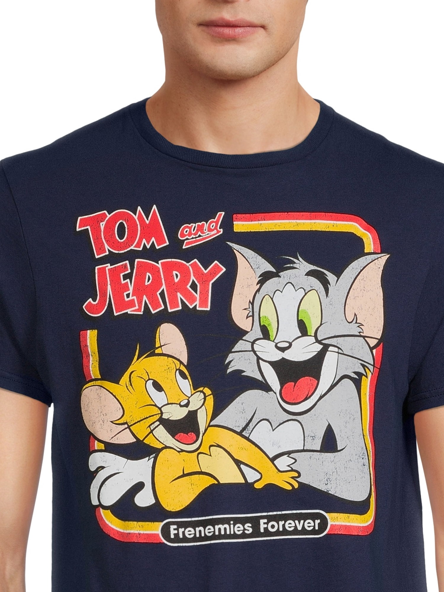 Tom and Jerry Men's & Big Mens Graphic Tee Shirt, 2-Pack, Sizes S-3XL