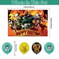 thumbnail image 3 of 32 Pcs For My Hero Academia Party Decoration Set – Includes Backdrop, 18 Balloons, and 13 Cupcake Toppers for Themed Celebrations, 3 of 5