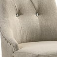 thumbnail image 2 of Benjara Wooden Chair with Fabric Upholstered Seating, Set of 2,Beige and Brown, 2 of 6