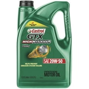 (9 pack) (9 Pack) Castrol GTX High Mileage 20W-50 Synthetic Blend Motor Oil, 5 QT