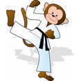thumbnail image 2 of Monkey Karate Wall Decal by Wallmonkeys Peel and Stick Graphic (36 in H x 30 in W) WM126426, 2 of 4