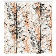 thumbnail image 3 of Ambesonne Modern Shower Curtain, Tree Silhouettes Art, 69"Wx84"L, Orange White Black, 3 of 3