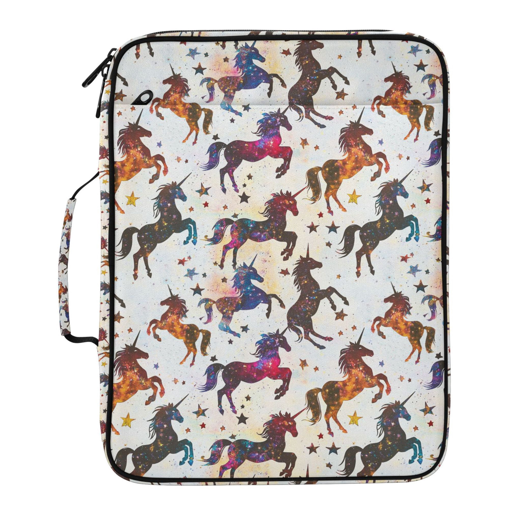 FORMRS Accordion File Folder A4 Size 7-Pocket Expanding Document Organizer Bag with 3 Ring Binder, Rainbow Stars Pattern