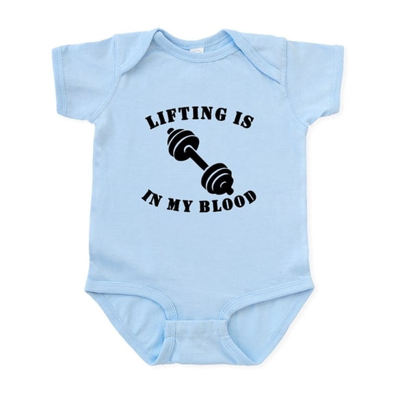 CafePress - Lifting Is In My Blood Body Suit - Baby Light Bodysuit, Size Newborn - 24 Months