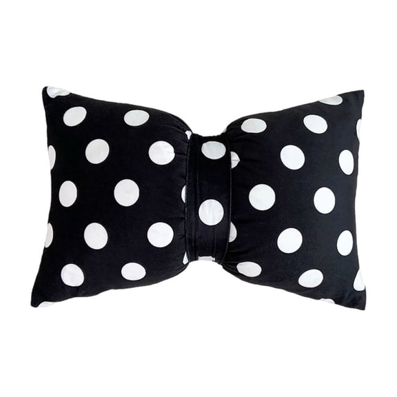Home Decor,Polka Dot Soft Velvet Pillow, 19.7x13in Lumbar Cushion for Couch and Bed