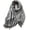 Grey, variant on Women's Winter Warm Wool Blend Scarf Lady's Pure Color Warm Shawl Wraps with Tassels
