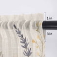 thumbnail image 3 of Daisy Botanical Sheer Curtains Valances for Windows Vintage Farmhouse Floral Chiffon Kitchen Valances for Cafe, Rod Pocket Voile Window Treatments Curtains for Living Room Bedroom, 42"x12", 3 of 9