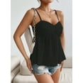 thumbnail image 5 of Womens Summer Spaghetti Strap Sexy Lace Trim Peplum Tank Top Backless Going Out Crop Tops for Women, 5 of 6