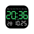 thumbnail image 1 of Digital Wall Clocks Temperature Date Week Dispaly Electronic Table Clock 12/24H Wall-Mounted LED Alarm Clock Remote,E, 1 of 5