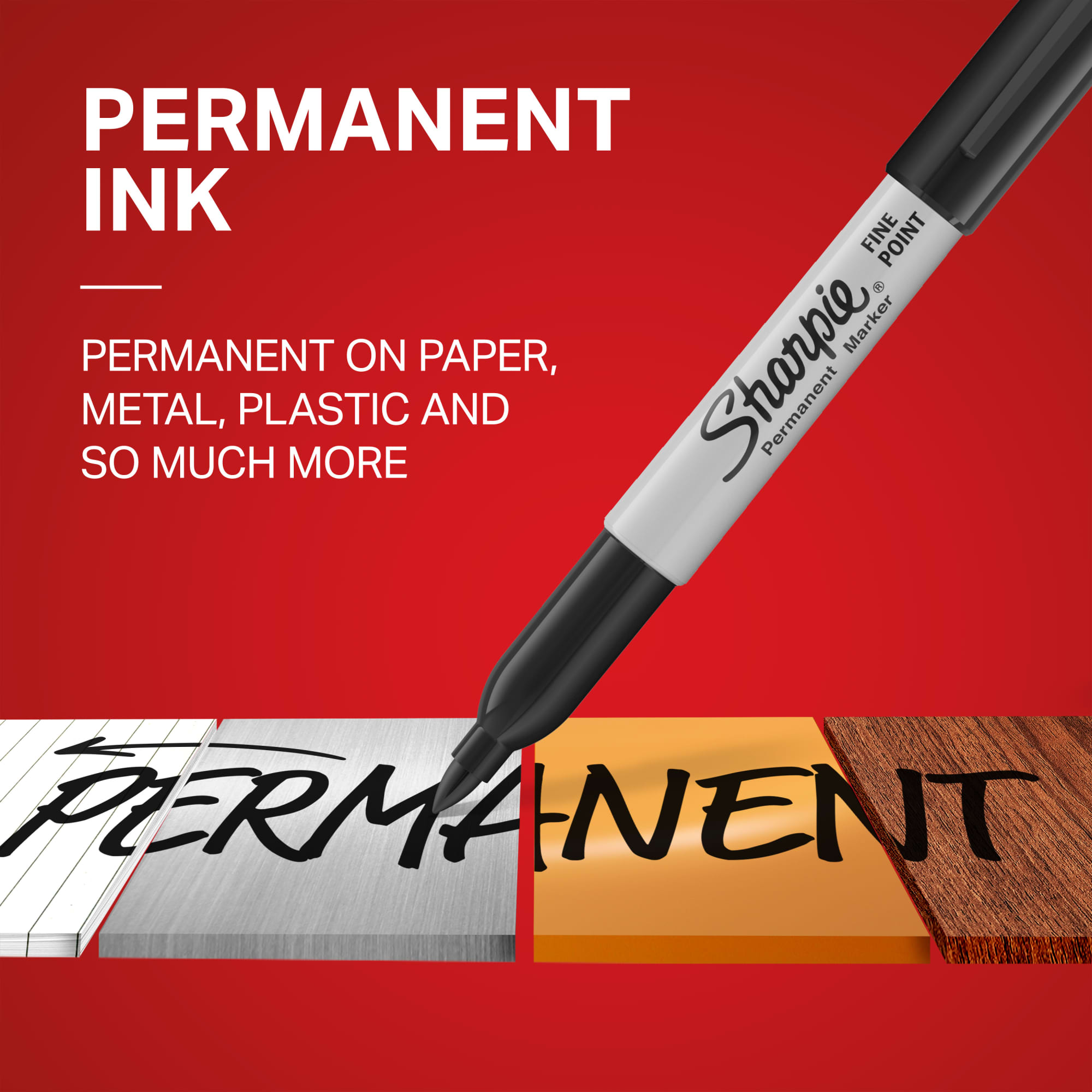 Marcadores permanentes Sharpie, punta fina, negro, 2 piezas 2