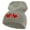 Grey, variant on Cute Valentines Day Logo Embroidered 8 inch Acrylic Short Beanie - Black OSFM