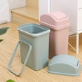 thumbnail image 4 of Dalazy Top Kitchen Trash Can - Removable Swing-top Lid Convenient Side Handles Durable Plastic Living Room Swing Top Kitchen blue 27*17.7*41, 4 of 6