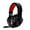 Black Red, variant on Joernso LED Light Soft Ear Muff Adjustable Over-ear PC Notebook Gaming Wired Headset