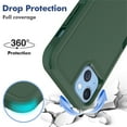 thumbnail image 6 of for iPhone 15 Case,Heavy Duty Drop Protection Edge Raised Rugged Shockproof/Drop Proof/Dust Proof Military Protective Tough Durable Cell Phone Cover for Men Women,Darkgreen, 6 of 6