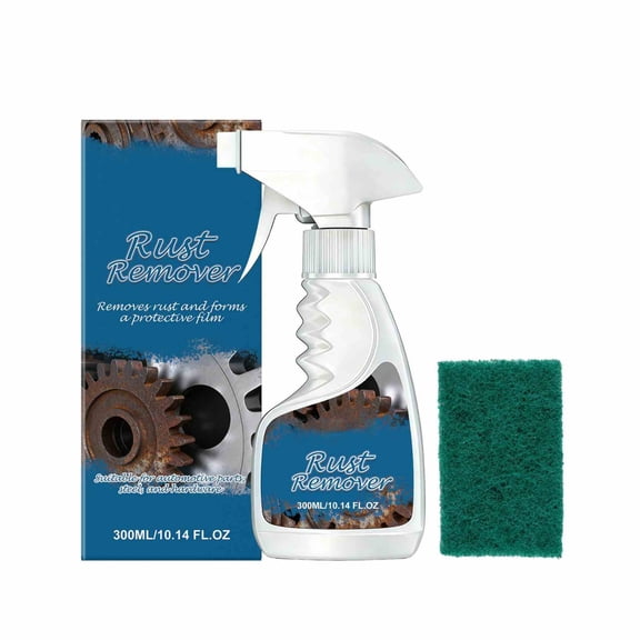 Rust Remover Spray for Metal, Powerful Rust Remover Heavy Duty Metal Cleaner, Multipurpose Rust Stain Remover for Metal, Stainless Steel, Automotive Parts, Fast Acting (1PCS)