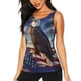 thumbnail image 1 of Fotbe Night Sky Bald Eagle Blusas Sin Mangas para Mujer – Estilo Casual, Corte Suelto, Slim-Fit, Cuello Redondo Deportivo, Tops de Verano para Gimnasio y Yoga-Small, 1 of 7
