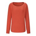 thumbnail image 4 of IROINNID Reduced Womens Sweater Boat Neck Pullover Sweater Solid Color Leisure Mid-Length Long Sleeve Knitted Sweater, 4 of 6
