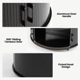 thumbnail image 3 of VENTOPYR 31.5'' Round Coffee Table with Hiddern Storage and Sliding Door,Modern Center Table for Living Room, 3 of 8
