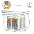 thumbnail image 2 of Sorbus Clear Storage Bins - Multi-Purpose Organizers for Kitchen, Pantry, Fridge, and Cabinet (Medium, 4 Pack), 2 of 9