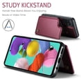 thumbnail image 3 of Mantto Case for Samsung Galaxy A51 4G with Card Holder, Retro PU Leather RFID Blocking Credit Card Slots Double Magnetic Clasp Flip Kickstand Shockproof Phone Cover for Samsung Galaxy A51 4G,Winered, 3 of 9