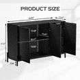 thumbnail image 3 of Clihome 3-Door Accent Storage Cabinet, Modern Buffet Credenzas Sideboard, Black, 3 of 7