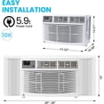 thumbnail image 4 of 10000 Btu Window Air Conditioner for Home Windows, Window-Mounted Window Ac Unit with Remote & App Control, Sleep, Timer Modes, Ideal for Rooms Up to 450 Square Feet, Low Noise, 4 of 8