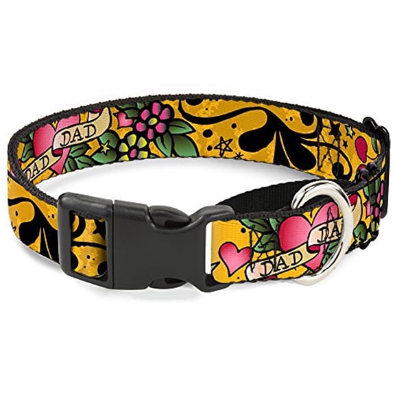Buckle-Down "Dad & Dad Yellow" Martingale Dog Collar