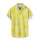 thumbnail image 4 of Mens Casual Manga Corta Botón Abajo Camisas Impresas Botón de Bolsillo Cuello Turndown Blusa Camisa para Verano Al Aire Libre Casual Diario, 4 of 6