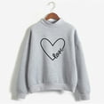thumbnail image 4 of Dyfzdhu Autumn Winter Crew Neck Sweatshirts Women Heart Graphic Long Sleeve Pullover Sweater Grey, 4 of 4