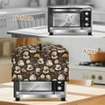 thumbnail image 3 of TSOVTHRID Convection Oven Dust Cover with Handle Washable Microwave Oven Cover Dust Protection Kitchen Appliance Protector, Coffee Bean Cake Bread Brown Print, 18.25"W x 14.5"D x 11"H, S, 3 of 7