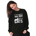 thumbnail image 5 of Take Naps and Pet Cats Funny Cute Women Crewneck Sweatshirt Brisco Brands S, 5 of 6
