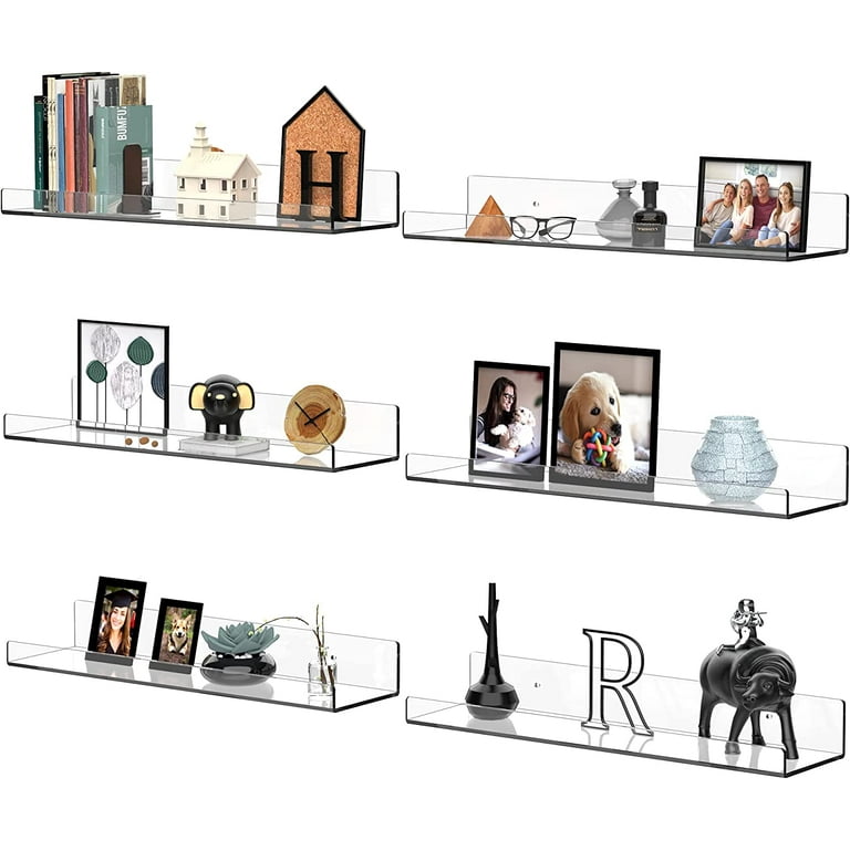 Clear Acrylic Shelves For Wall Storage, Floating Shelves Wall Mounted, Mini  Bookshelf, Display Ledge Wall Shelves For Bedroom, Living Room, Bathroom,  Kitchen - Temu