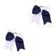 thumbnail image 1 of Qarigey Banda para el cabello grande Nudo de lazo Elástico Color a juego Estilo pijo Coleta Titular Pelos Cuerda Scrunchie Accesorios Azul azul marino+blanco 2Conjunto, 1 of 6